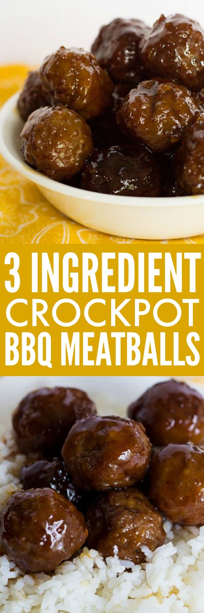 3-Ingredient Crockpot BBQ Meatballs with orange marmalade